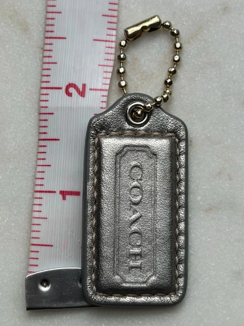 Coach Hangtag Glitter Silver Nickel Replacement